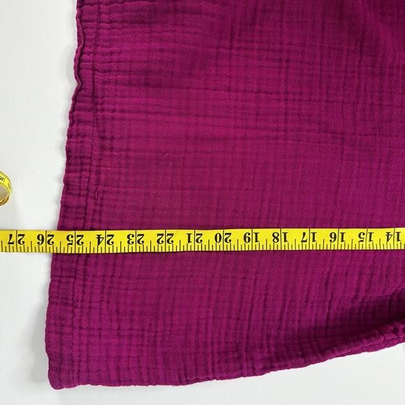 Eileen Fisher Shirt Womens Large Pink Organic Cotton Texture Gauze Boxy Top - Picture 8 of 9